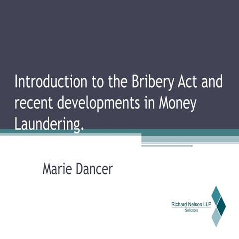 Bribery and money laundering