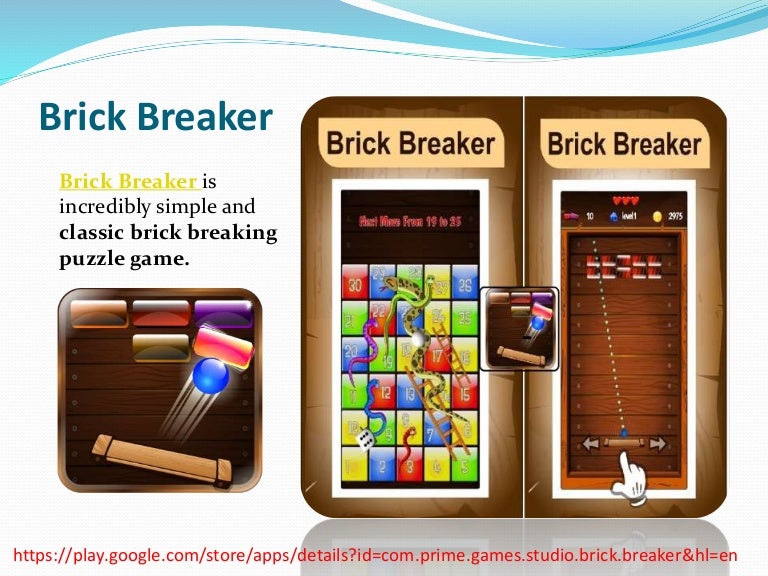 Brick breaker app