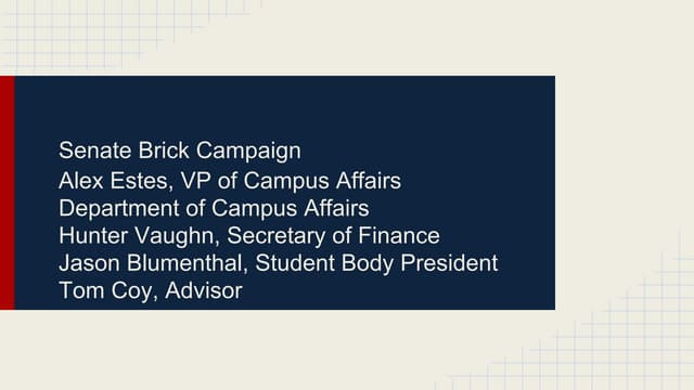 Brick campaign presentation