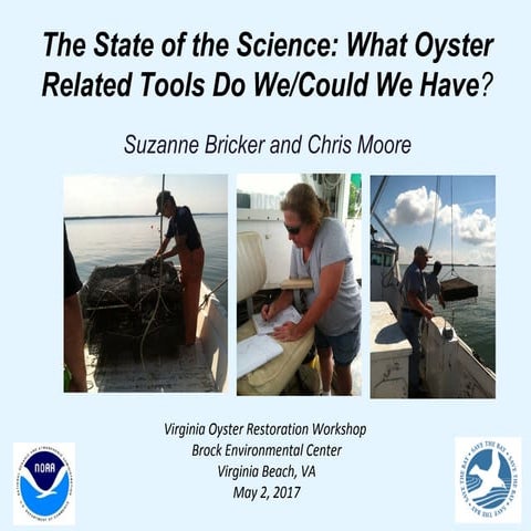 Suzanne Bricker's Oyster Restoration Workshop Presentation