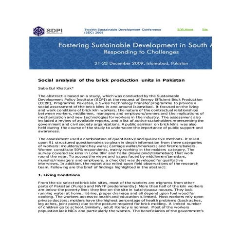 Brick kiln conditions in pakistan