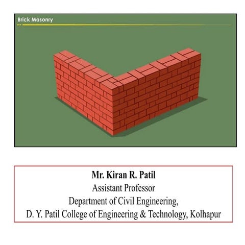 Brick Masonry and its types used in construction