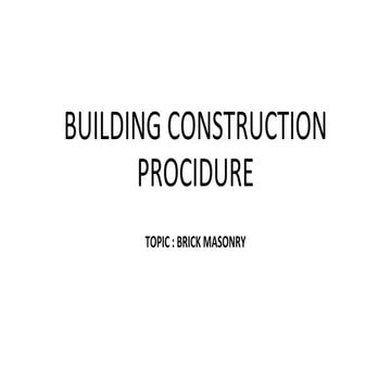 Brick Masonry