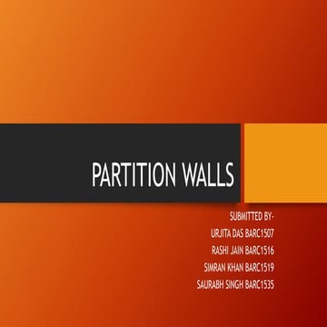 Brick partition walls