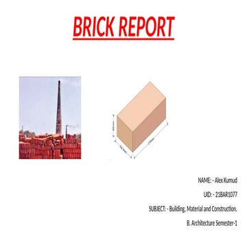 report on brick it composition and how its made | PPTX