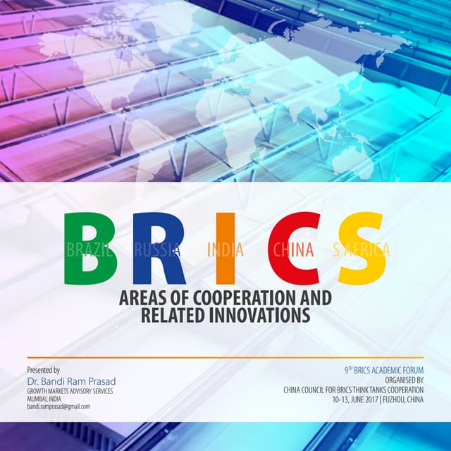 BRICS : AREAS OF COOPERATION AND INNOVATION