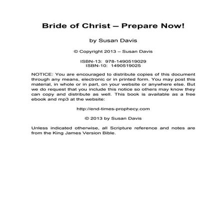 Bride of-christ-prepare-now