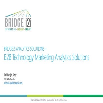 BRIDGEi2i Marketing Analytics Solutions for B2B Technology Companies