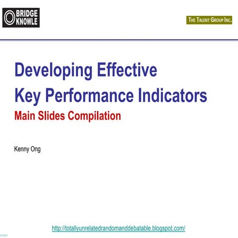 Bridge Knowle Workshop - Developing Effective KPIs (Main Slides)
