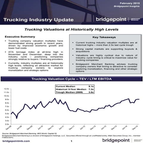 Bridgepoint Sector Update - Trucking