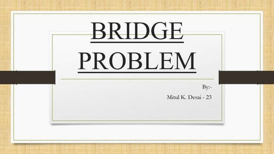 Bridge problem : Discrete Structure