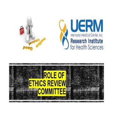 Role of Ethics Review Committee in Research.pptx