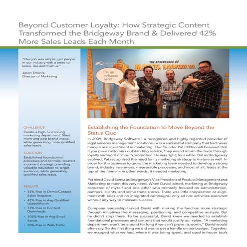 Bridgeway Marketing Case Study