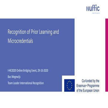 I-HE2020 Recognition of Prior Learning and Microcredentials