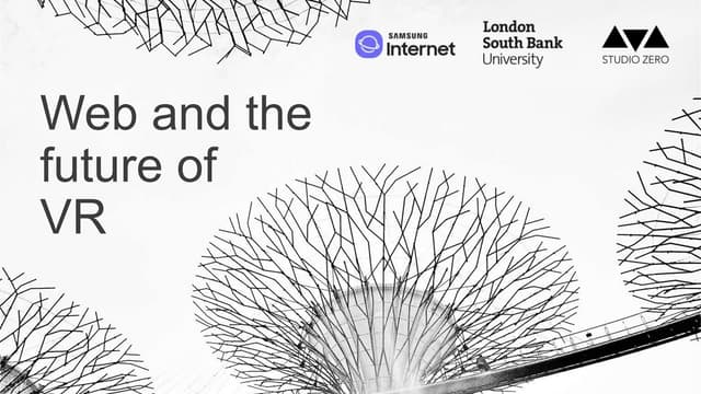 Web and the future of VR