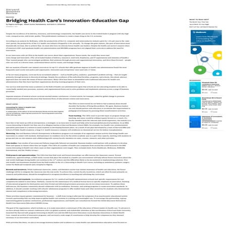 Bridging health care’s innovation education gap