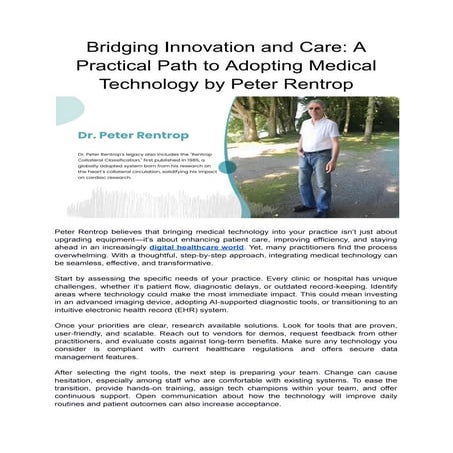 Peter Rentrop, Md presentations