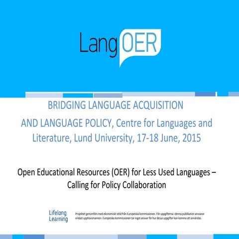 Bridging language acquision and language policy
