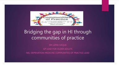 Bridging the gap in HI through COP - Dr Uzma Haque.pptx