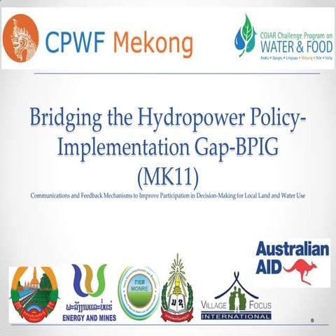 Bridging the hydropower policy implementation gap-bpig (mk11)
