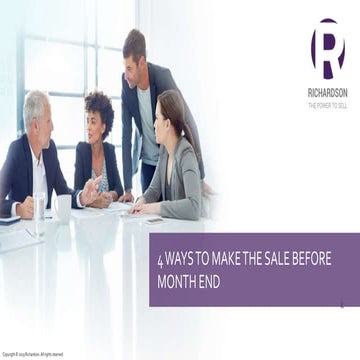 4 Tips to Make the Sale Before Month End