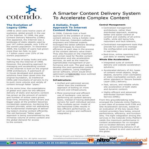 A Smarter Content Delivery System To Accelerate Complex Content