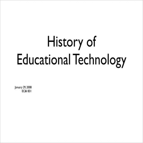 Brief History of Educational Technology