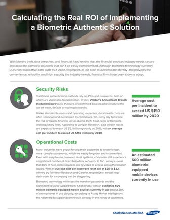 Calculating the Real ROI of Implementing a Biometridc Authentic Solution
