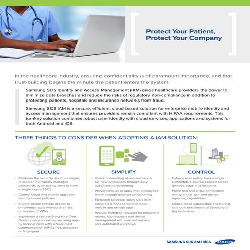 Samsung SDS IAM & EMM for Healthcare