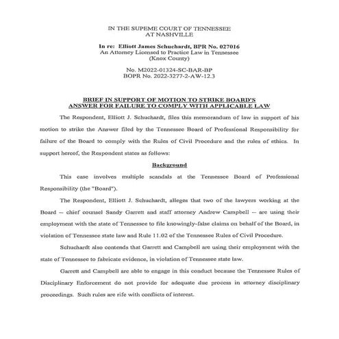 Whistleblower Accuses Tennessee Board of Professional Responsibility of ...