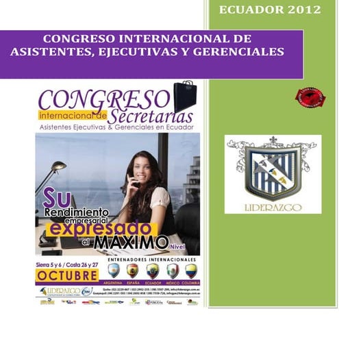 Brief Congreso Internacional De Secretarias Imbabura   Sierra