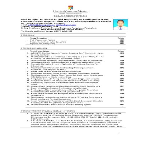 Brief profile adiirfan | DOCX