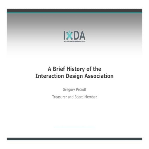 Brief History of IxDA