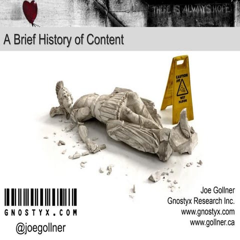 Brief History of Content (J Gollner 2014)