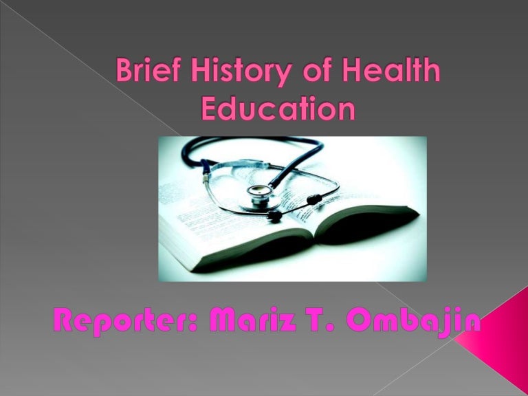 Brief history of health education
