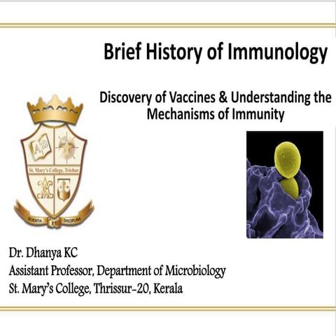Brief history of immunology