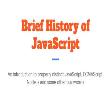 Brief History of JavaScript | PPTX