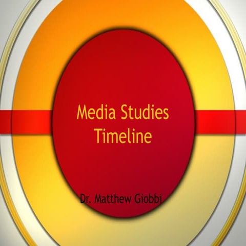 Brief history of media studies