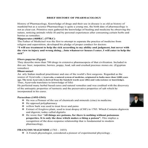 AN OVERVIEW OF THE HISTORY PATHOPHYSIOLOGY AND PHARMACOLOGICAL visual data 5