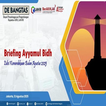 Briefing Ayyamul Bidh Edisi Agustus 2025