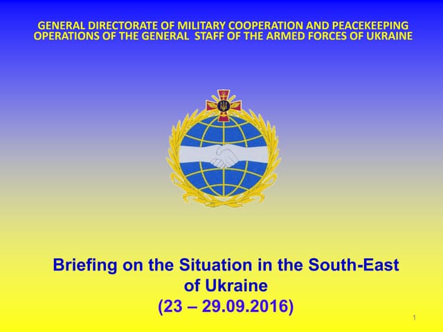 Briefing on the situation in the south east