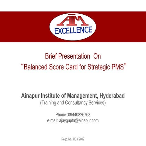 Brief on Balanced Scorecard Concept