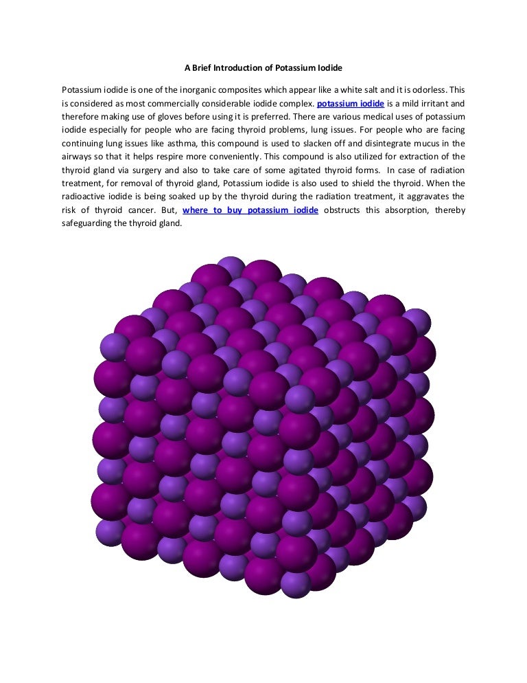 Introduction of Potassium Iodide