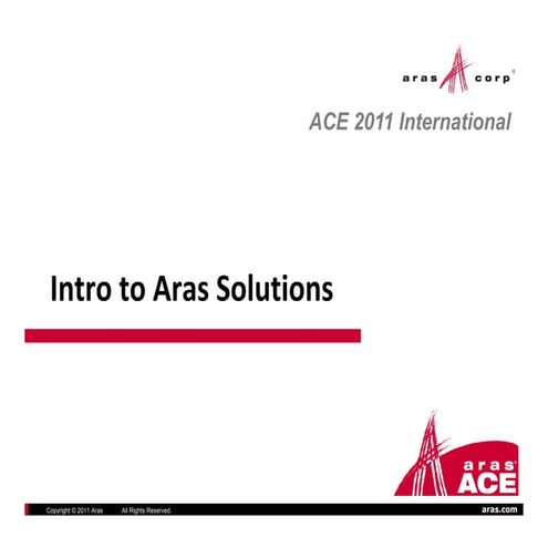Brief Intro to Aras PLM Solutions