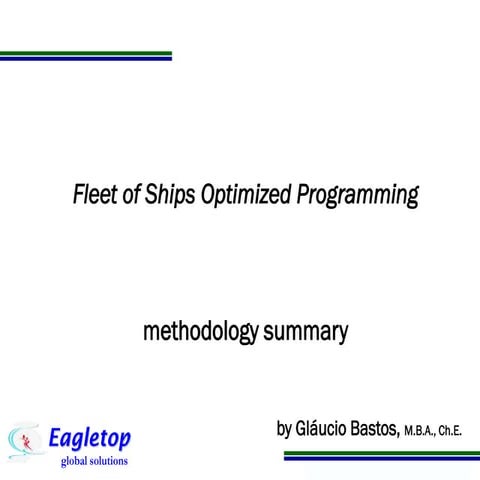 Brief presentation   fleet of ships optimized programming