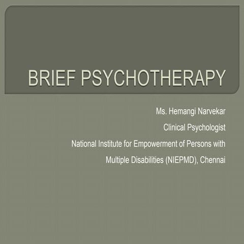 Brief Psychotherapy