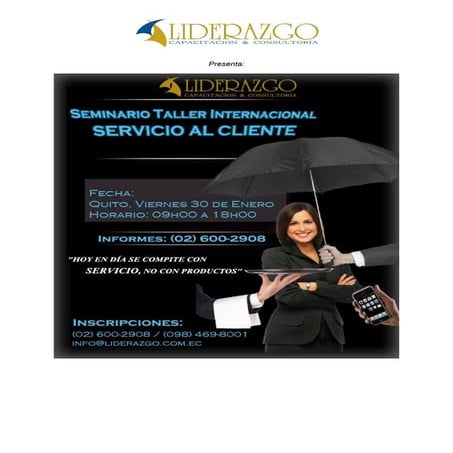 Seminario taller internacional servicio al cliente 2015
