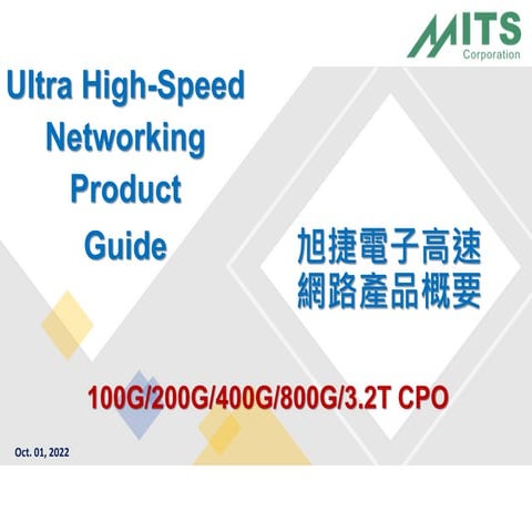 400G/800G High Speed Networking product guide