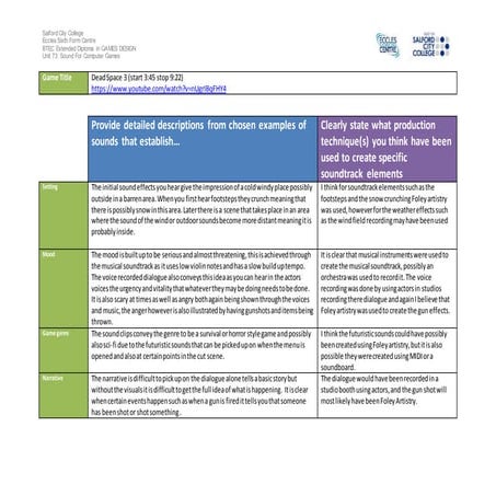 Brienna hick dead space 3 cutscene audio