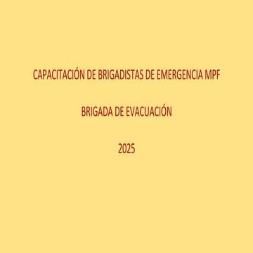Capacitación de Brigadistas de Evacuación